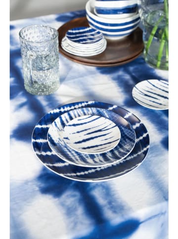 New Edition Brotteller ''Tie-Dye'' in Blau/ Weiß - Ø 15 cm