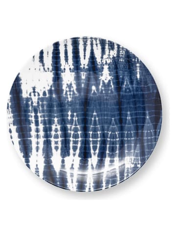 New Edition Talerz śniadaniowy "Tie-Dye" w kolorze niebiesko-białym - Ø 23 cm