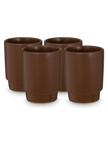 New Edition 4-delige set: bekers bruin - 300 ml