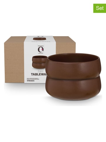 New Edition 2-delige set: kommen bruin - Ø 16 cm