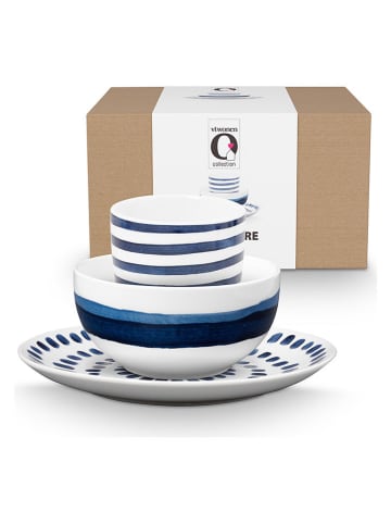 New Edition 3-delige ontbijtserviesset blauw/wit