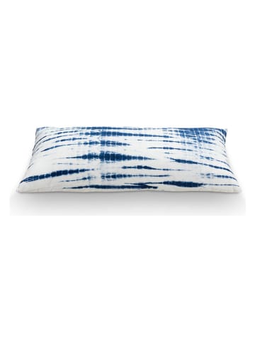 New Edition Kissen ''Tie-Dye'' in Weiß/ Blau - (L)30 x (B)70 cm