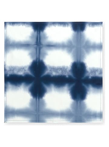 New Edition 2er-Set: Servietten ''Tie-Dye'' in Blau/ Weiß - (L)50 x (B)50 cm