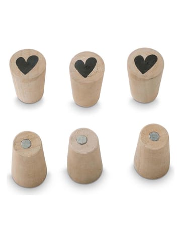 New Edition 5-delige set: magneten beige - (H)2,8 x Ø 2 cm