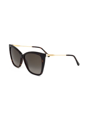 Jimmy Choo Damen-Sonnenbrille in Gold/ Braun