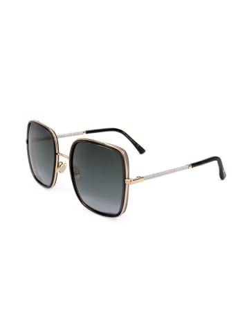 Jimmy Choo Damen-Sonnenbrille in Gold/ Schwarz
