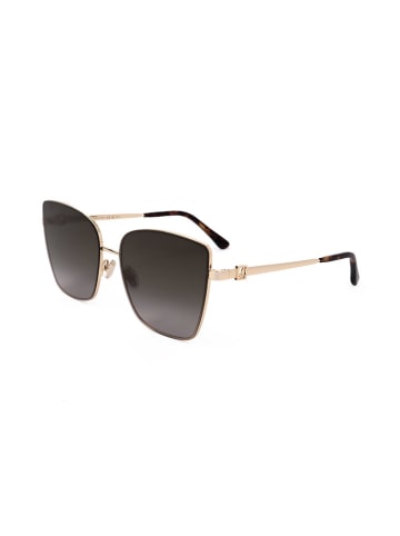 Jimmy Choo Damen-Sonnenbrille in Gold/ Schwarz