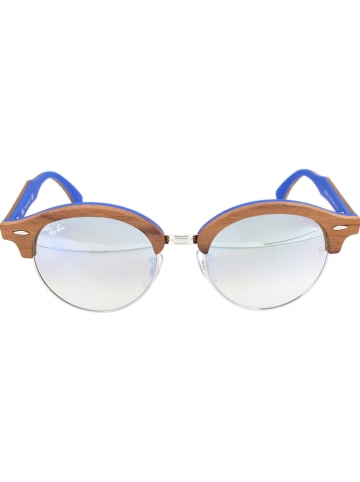 Ray Ban Damskie okulary przeciwsłoneczne w kolorze brązowo-niebiesko-srebrnym