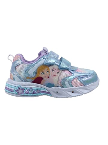 Disney Die Eiskönigin Sneakersy "Disney Kraina Lodu" w kolorze niebiesko-jasnoróżowym