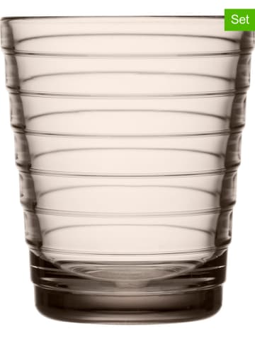 iittala Szklanki (2 szt.) "Aino Aalto" w kolorze beżowym - 220 ml