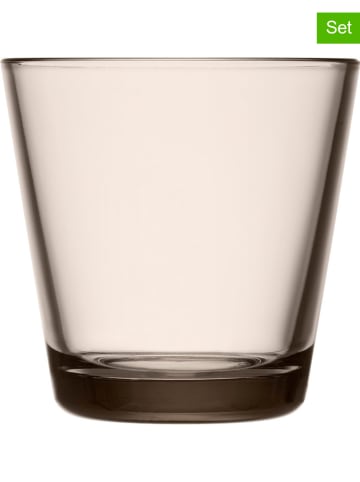 iittala Szklanki (2 szt.) "Kartio" w kolorze beżowym - 210 ml