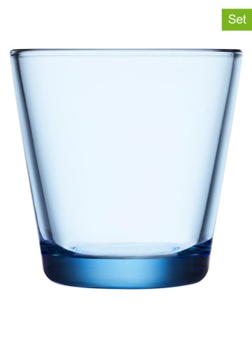 iittala 2-delige set: glazen ''Kartio'' blauw - 210 ml