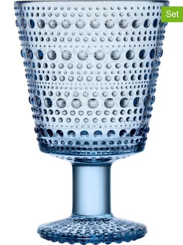 iittala Kieliszki (2 szt.) "Kastehelmi" w kolorze błękitnym - 260 ml