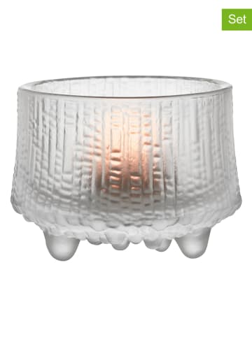iittala 2-delige set: windlichten transparant - (H)6,5 cm