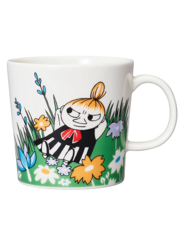 Moomin Kubek "Little My and Meadow" w kolorze biało-zielonym - 300 ml