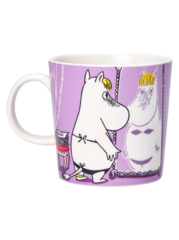 Moomin Kubek "Moomin House" w kolorze fioletowo-białym - 300 ml