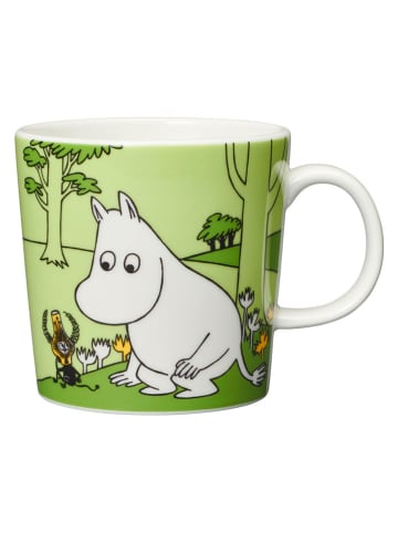 Moomin Kubek "Moomintroll" w kolorze biało-zielonym - 300 ml