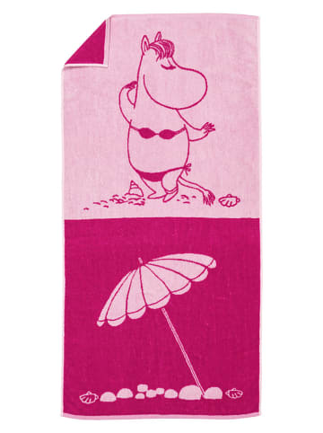 Moomin Ręcznik prysznicowy w kolorze jasnoróżowo-różowym - 140 x 70 cm
