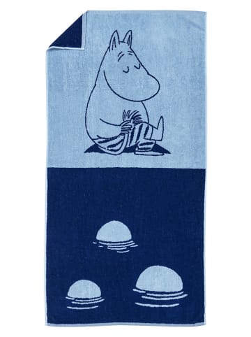 Moomin Ręcznik prysznicowy "Moomintroll" w kolorze niebieskim - 140 x 70 cm