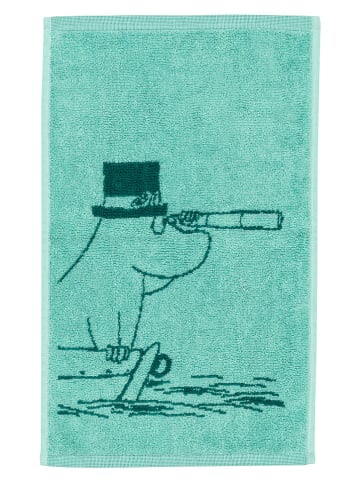 Moomin Ręcznik "Moominpappa" w kolorze zielonym dla gości - 50 x 30 cm