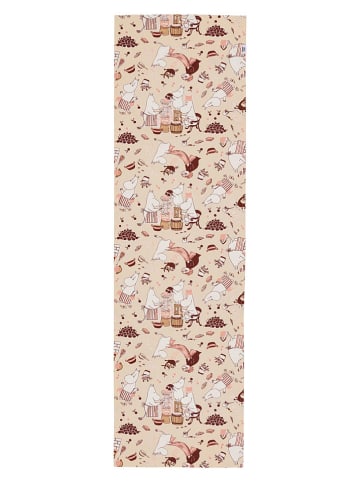 Moomin Tafelloper ''Housekeeping'' beige/lichtbruin - (L)140 x (B)40 cm