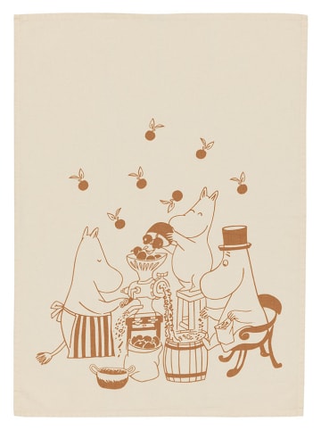 Moomin Ściereczki (2 szt.) w kolorze beżowo-jasnobrązowym do naczyń - 70 x 50 cm