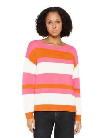 CARTOON Trui roze/oranje/wit
