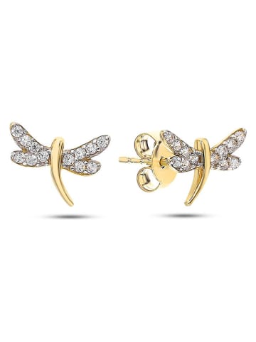 Les Favorites Vergold. Ohrstecker mit Edelsteinen