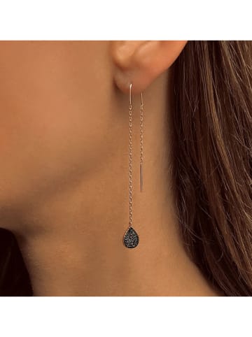 Les Favorites Rosévergulde oorhangers met edelstenen