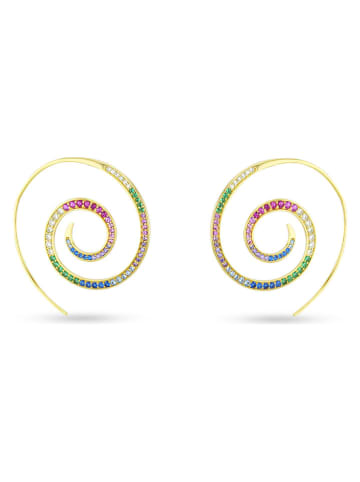 Les Favorites Pozłacane kolczyki z cyrkoniami