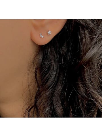 Les Favorites Zilveren oorstekers met edelstenen