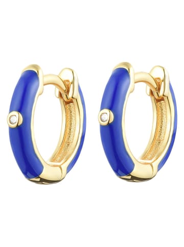 Les Favorites Vergulde creolen met edelstenen