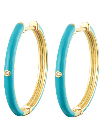 Les Favorites Pozłacane kolczyki-kreole z cyrkoniami