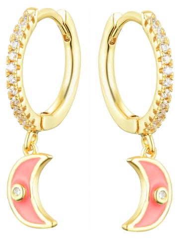 Les Favorites Pozłacane kolczyki-kreole z cyrkoniami