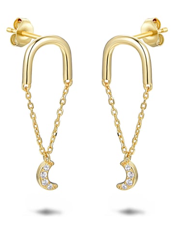 Les Favorites Pozłacane kolczyki-wkrętki z cyrkoniami