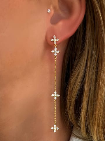 Les Favorites Vergold. Ohrstecker mit Edelsteinen