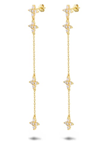 Les Favorites Pozłacane kolczyki-wkrętki z cyrkoniami