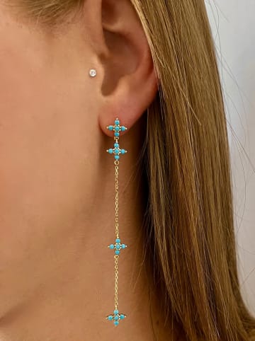 Les Favorites Vergold. Ohrstecker mit Ziersteinen