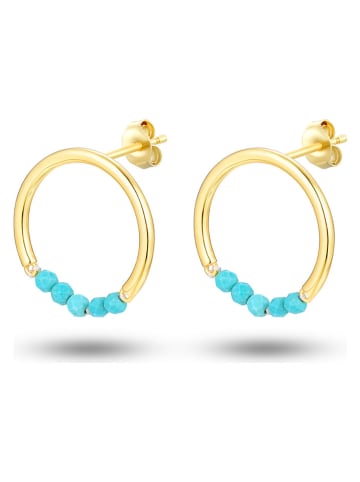 Les Favorites Pozłacane kolczyki-wkrętki z kamieniami ozdobnymi