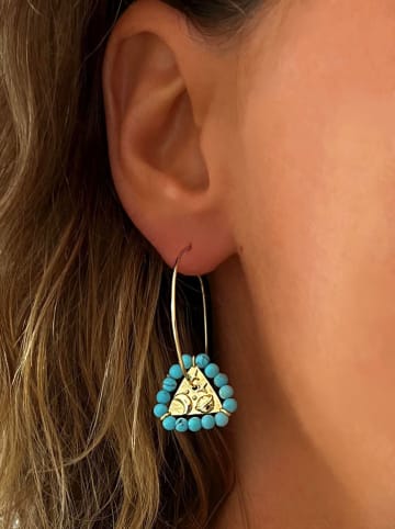 Les Favorites Vergulde creolen met sierelementen