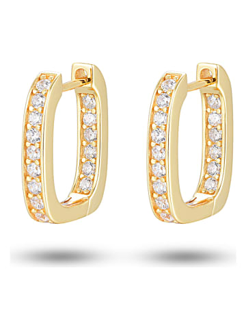 Les Favorites Pozłacane kolczyki-kreole z cyrkoniami