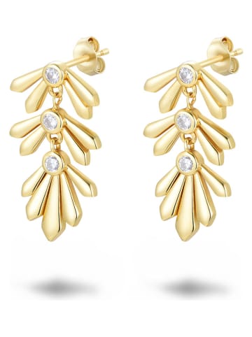 Les Favorites Vergulde oorstekers met edelstenen