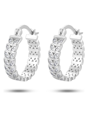 Les Favorites Srebrne kolczyki-kreole z cyrkoniami