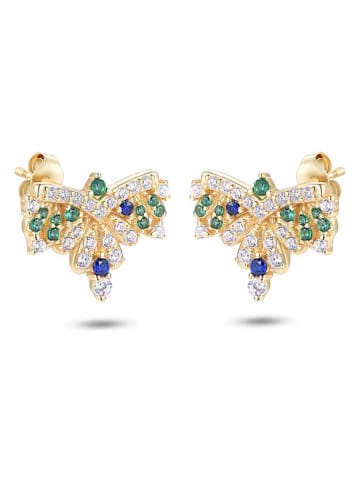 Les Favorites Vergold. Ohrstecker mit Edelsteinen