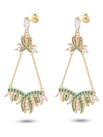 Les Favorites Vergold. Ohrstecker mit Edelsteinen