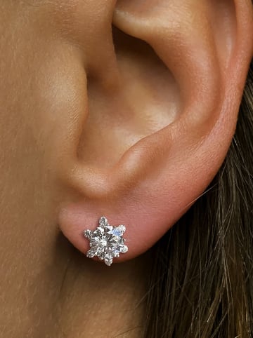 Les Favorites Zilveren oorstekers met edelstenen