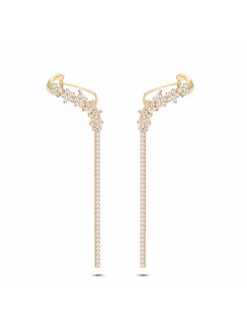 Les Favorites Vergulde oorstekers met edelstenen