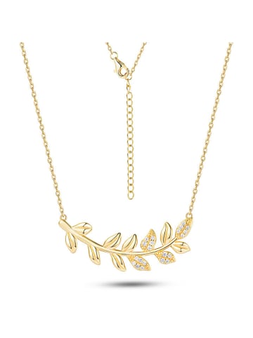 Les Favorites Vergulde ketting met edelstenen - (L)45 cm