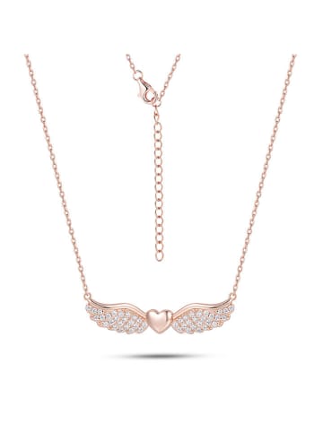 Les Favorites Rosévergold. Halskette mit Edelsteine - (L)45 cm