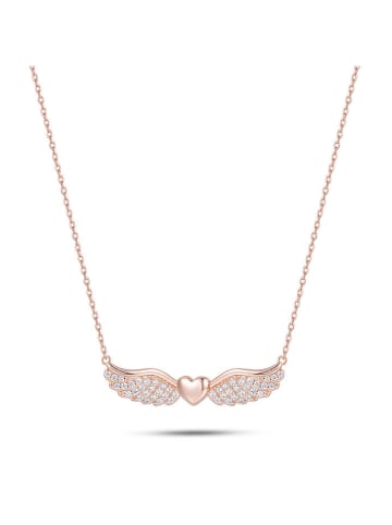 Les Favorites Rosévergold. Halskette mit Edelsteine - (L)45 cm